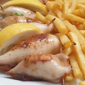 Punjene lignje grill